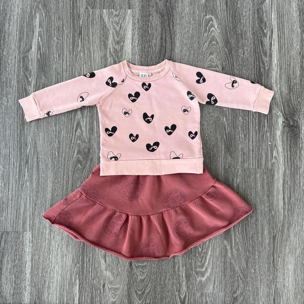 THE ANIMALS OBSERVATORY  Skirt 3Y + BEAU LOVES Sweatshirt 2-3Y VERY GOOD!